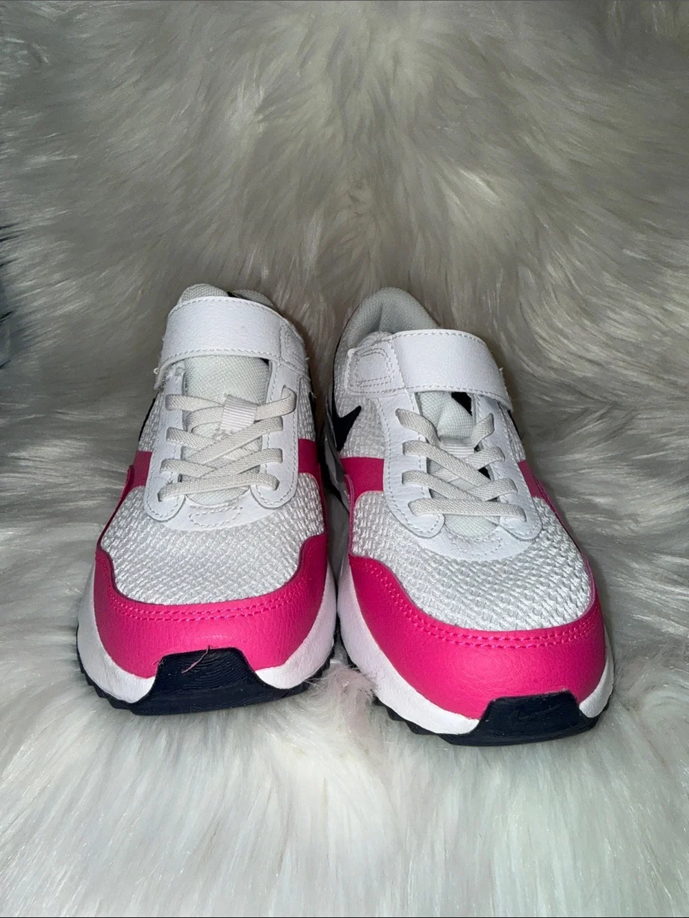 Nike Kids White & Hot Pink Air Max Accent Sneakers